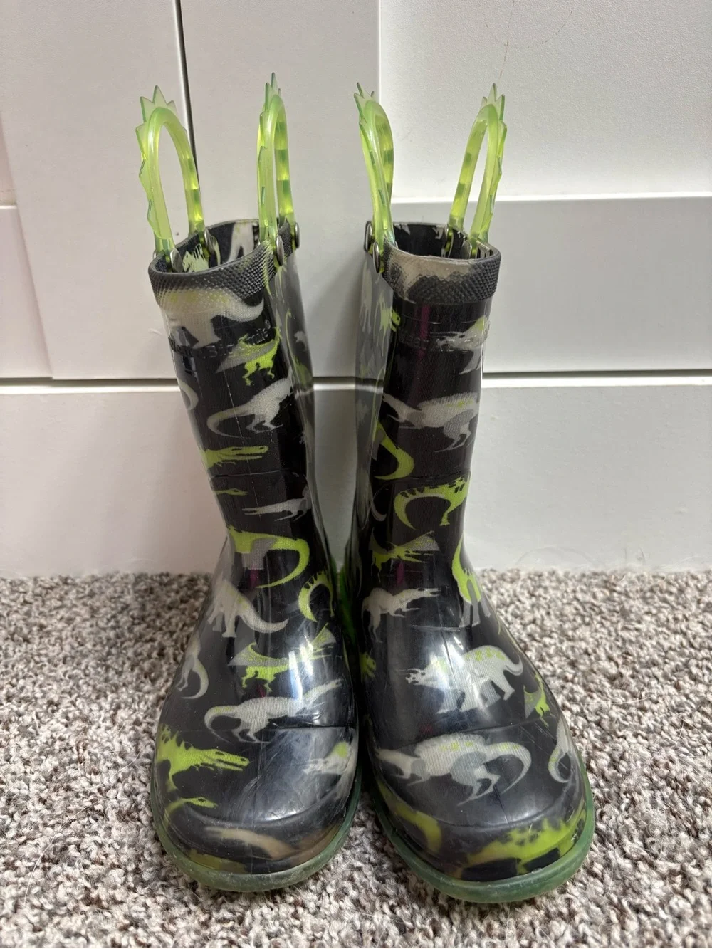 Western Chief Light Up Dinosaur Rainboots Size 10c